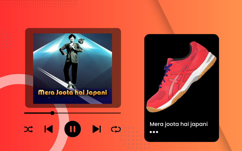 An image showcasing a pair of stylish footwear inspired by the timeless Bollywood classic "Mera Joota Hai Japani." These Japanese-inspired shoes from ShoeDealFinder blend global elegance with iconic Bollywood charm, inviting you to step into a world of cultural fusion and fashion.