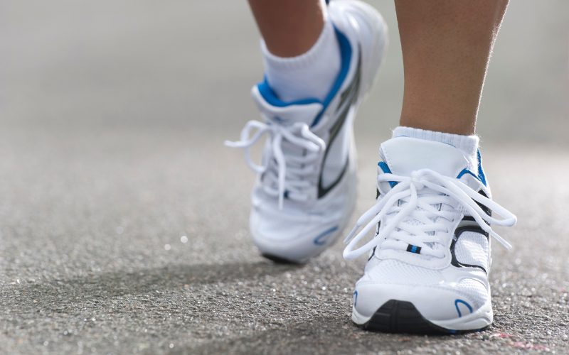 Comfortable walking shoes showcasing style and support, the perfect companion for a healthy and active lifestyle.